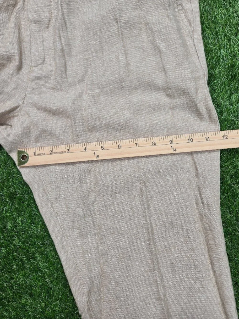 Banana Republic Linen Blend Pants Mens 35x34 FITS 34x31 Athletic Fit Drawstring